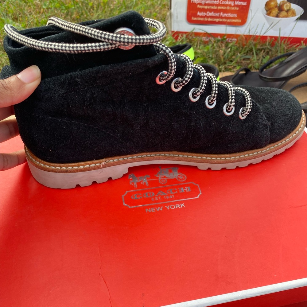 Black Coach Boots Sz 7